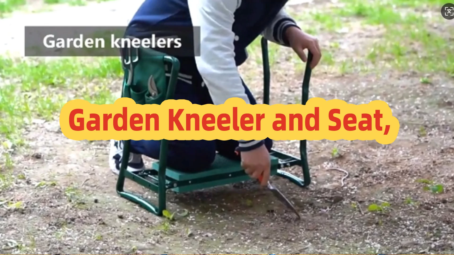 Garden Kneeller a Seat, skládací zahradní stolička pro klečení a sezení, aby se zabránilo klečení